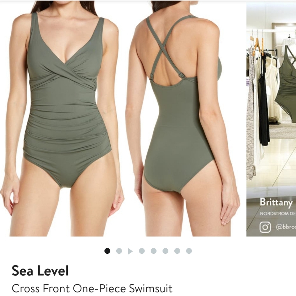 Sea level cross front surplice swimsuit US 14